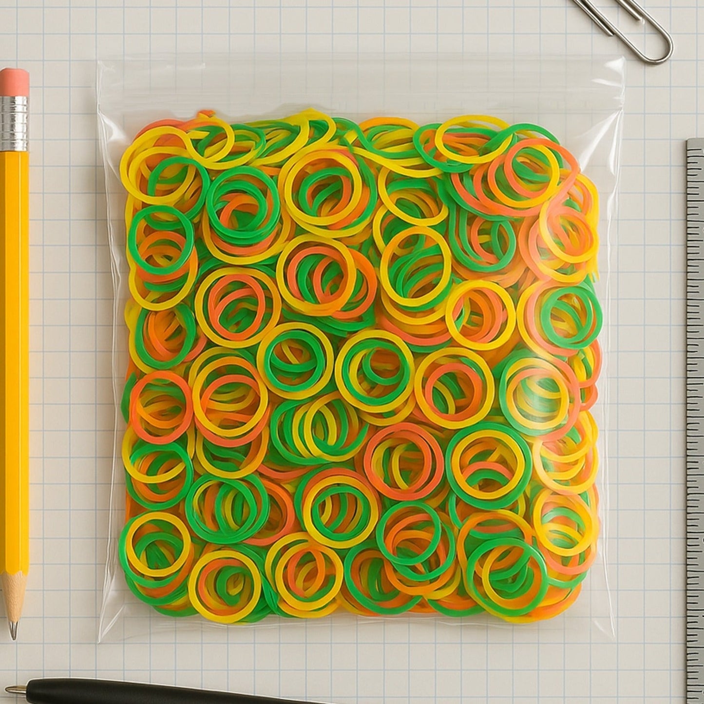 Multicolor Rubber Bands (Elastic & Reusable, Office & Home), Hair accessories signaturekarts