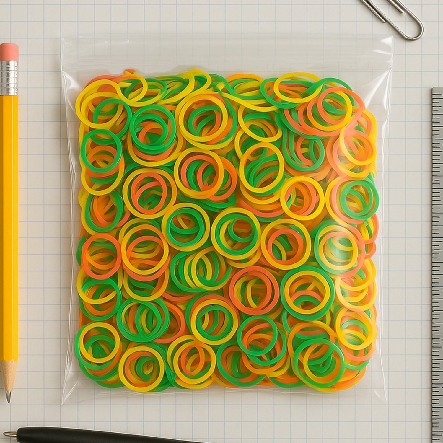 Multicolor Rubber Bands (Elastic & Reusable, Office & Home), Hair accessories signaturekarts