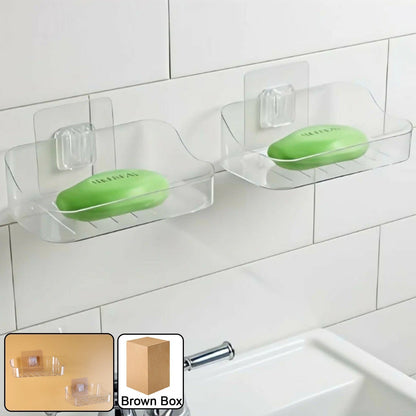 Wall-Mounted Transparent Soap Dish Holder Set The Morsignaturekarts