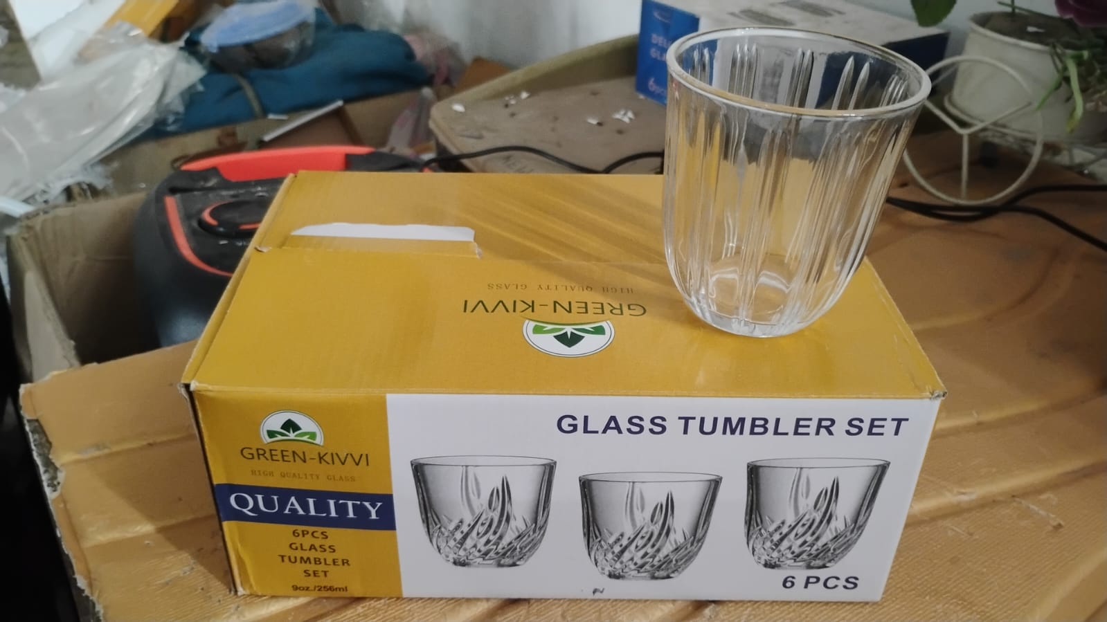 Premium Transparent Glass Tumbler Set, Tumbler (256ML / 6 Pc) signaturekarts