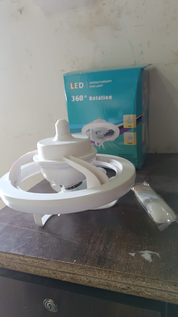 360° Rotation Ceiling Fan Light Smart Fan with Remote Control (1 Pc) Signaturekarts
