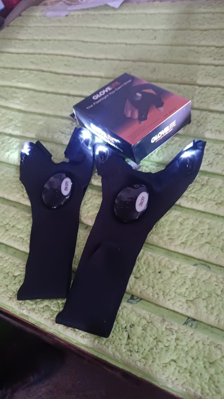LED Flashlight Gloves Gifts for Men (Hand Gloves Light / 1 Pair) Signaturekarts