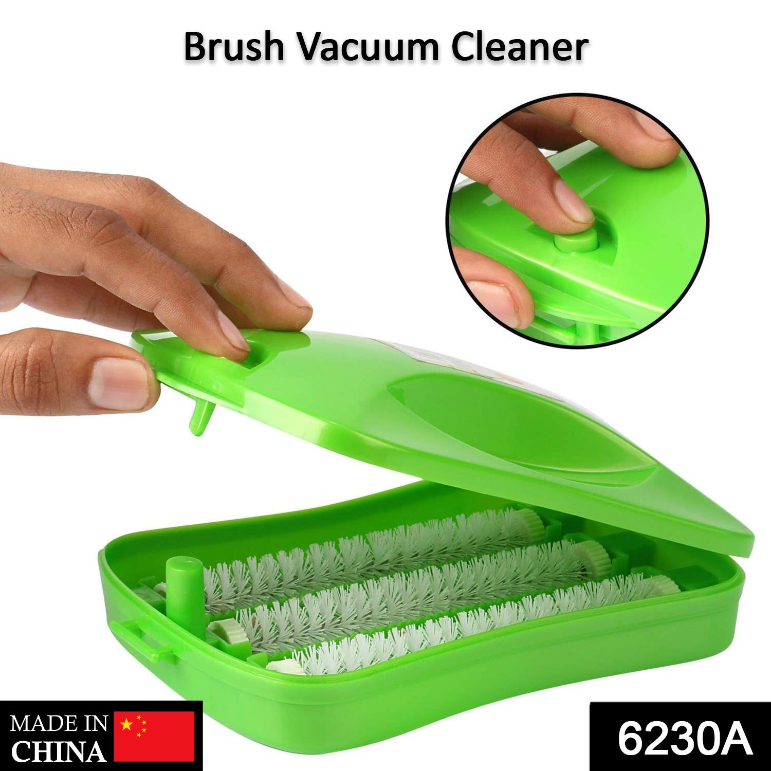 Plastic Handheld Carpet Roller Brush Cleaning with Dust Crumb Collector, Wet, and Dry Brush signaturekarts