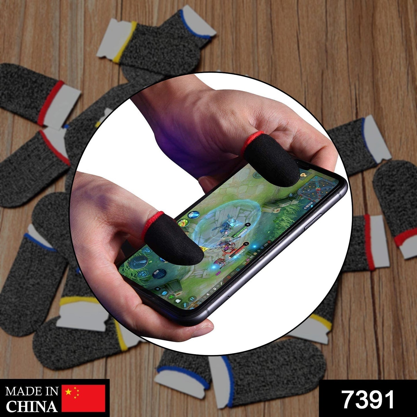 Thumb & Finger Sleeve for Mobile Game, Pubg,Cod,Freefire (1Pair only) signaturekarts