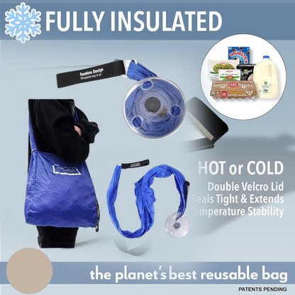 Reusable Insulated Grocery Shopping Cloth Bag Washable and Foldable signaturekarts