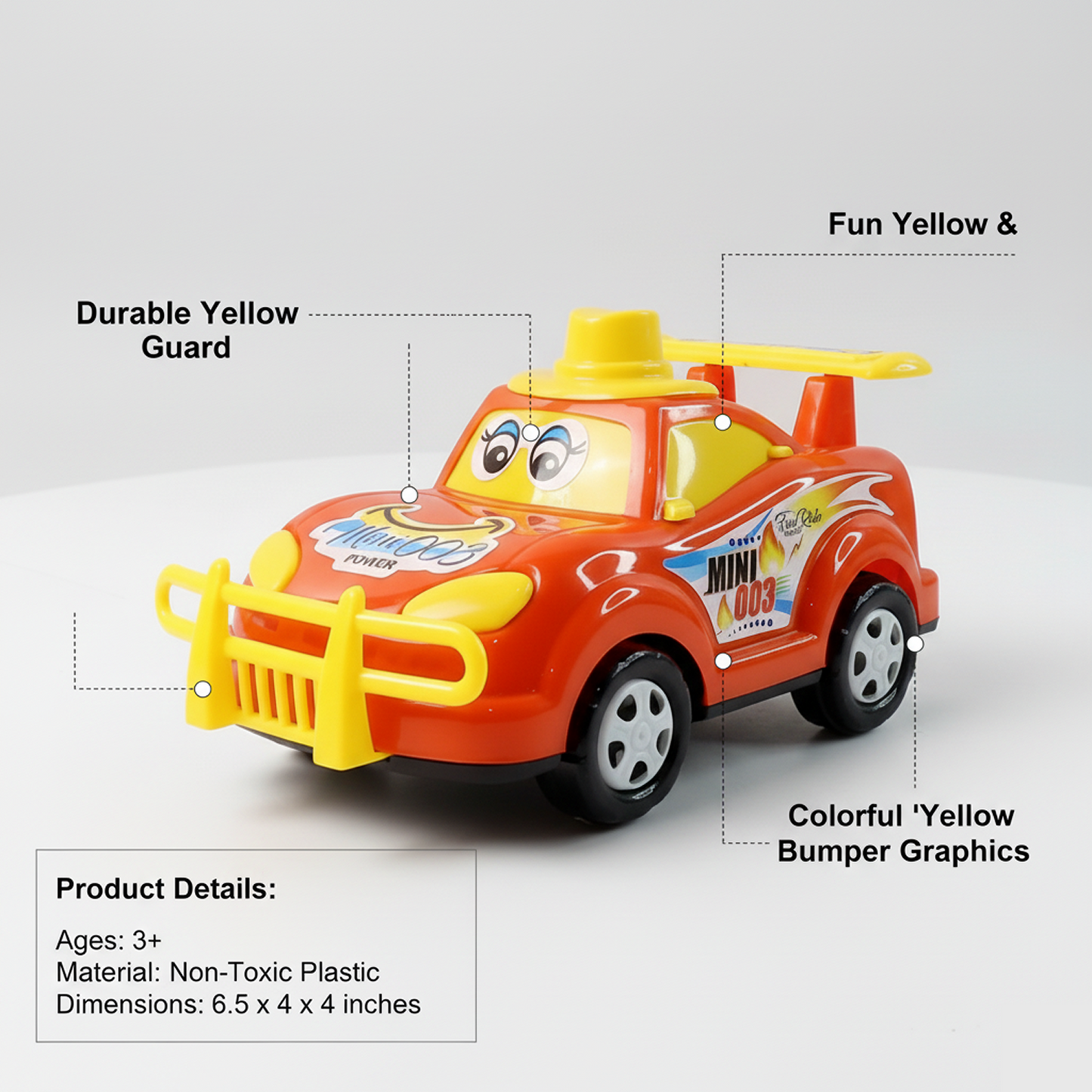 Funwoods Friction-Powered Cartoon Racing Car Toy - (1 Pc) signaturekarts