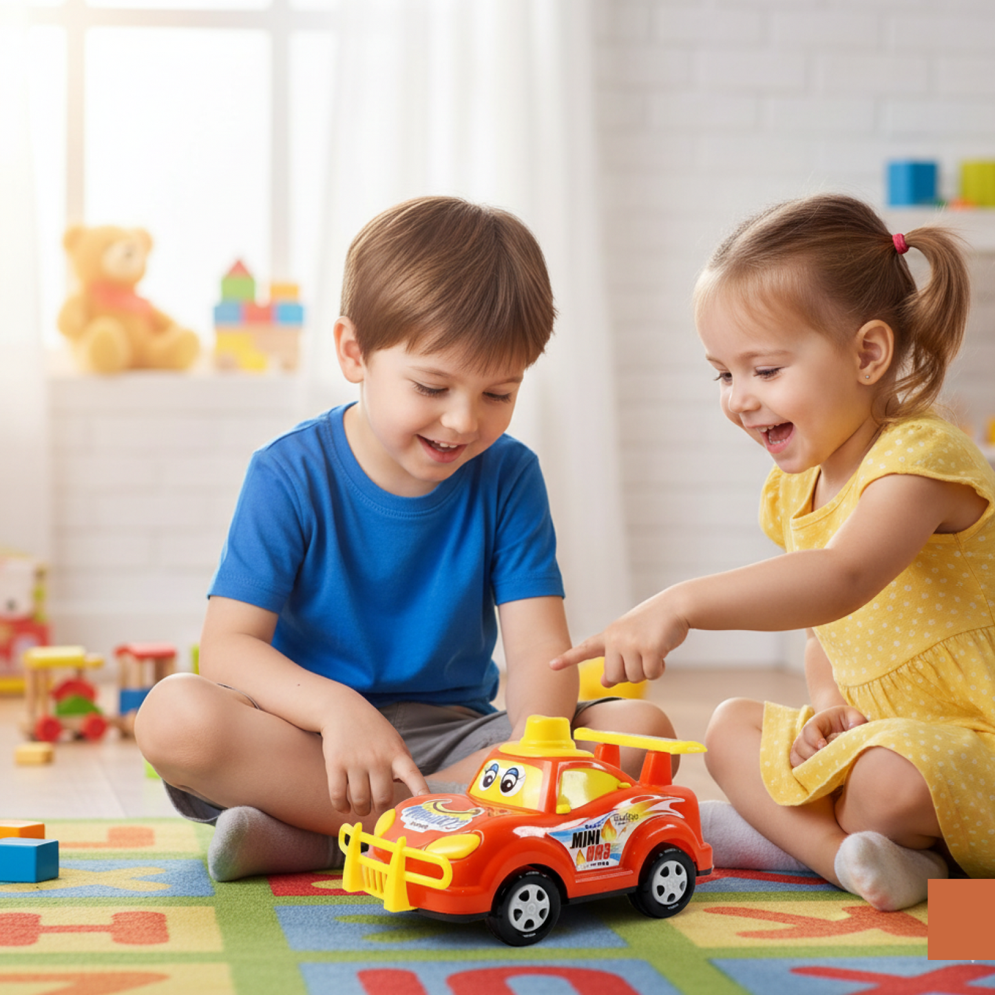 Funwoods Friction-Powered Cartoon Racing Car Toy - (1 Pc) signaturekarts