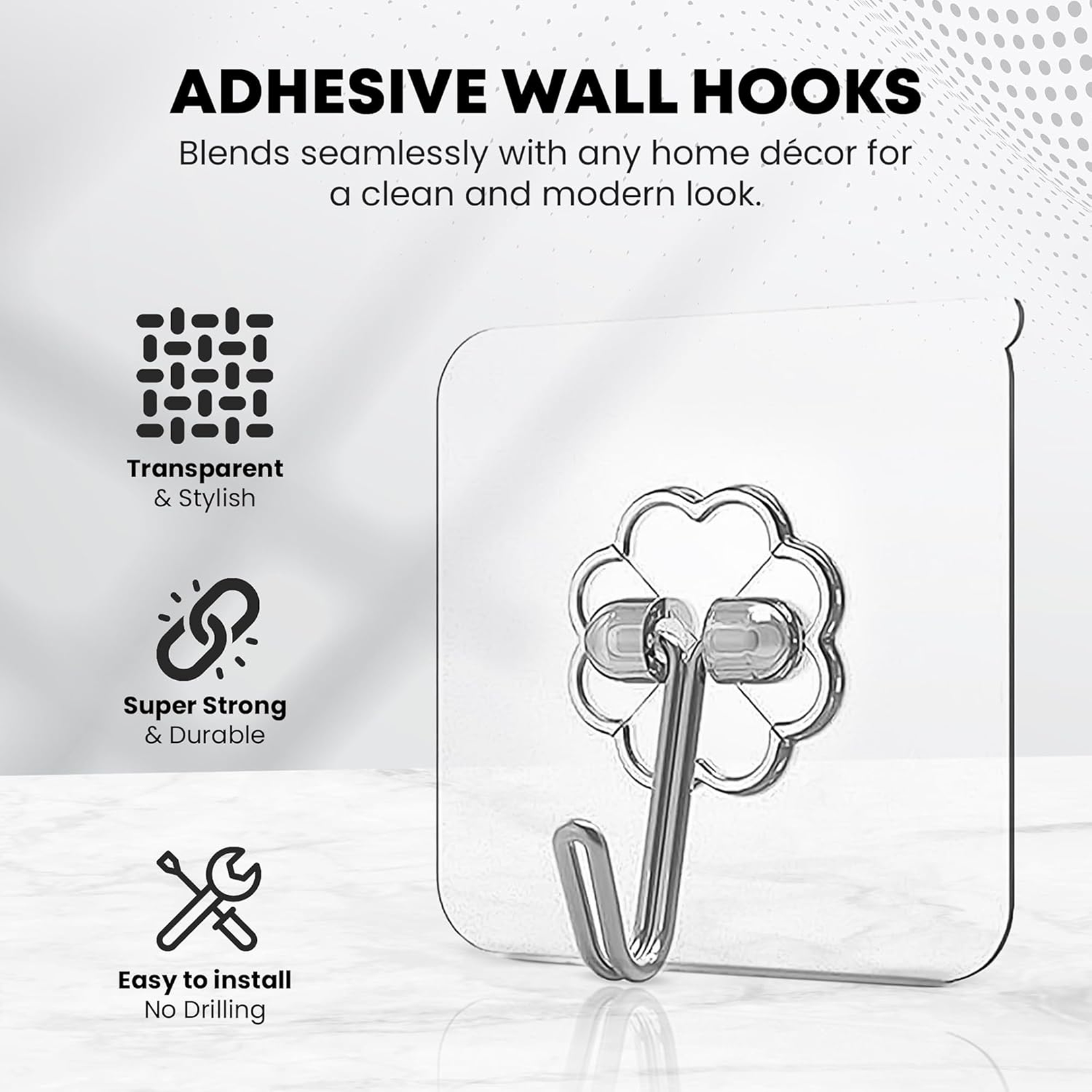 Multipurpose Strong Small Stainless Steel Adhesive Wall Hooks Your Brand
