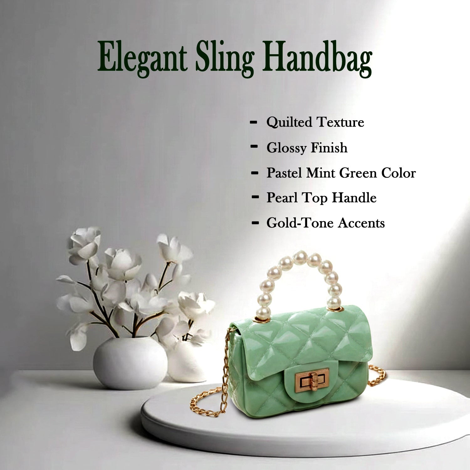 Elegant Quilted Mini Handheld & Sling Fashion Handbag (1 PC) The Morsignaturekarts