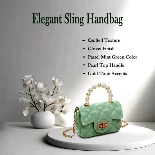 Elegant Quilted Mini Handheld & Sling Fashion Handbag (1 PC) The Morsignaturekarts