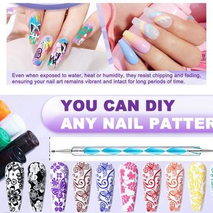 Nail Art Point Pen and Set Used by Women's for Their Fashion Purposes (Pack of 5Pcs) signaturekarts