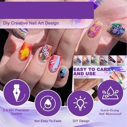 Nail Art Point Pen and Set Used by Women's for Their Fashion Purposes (Pack of 5Pcs) signaturekarts
