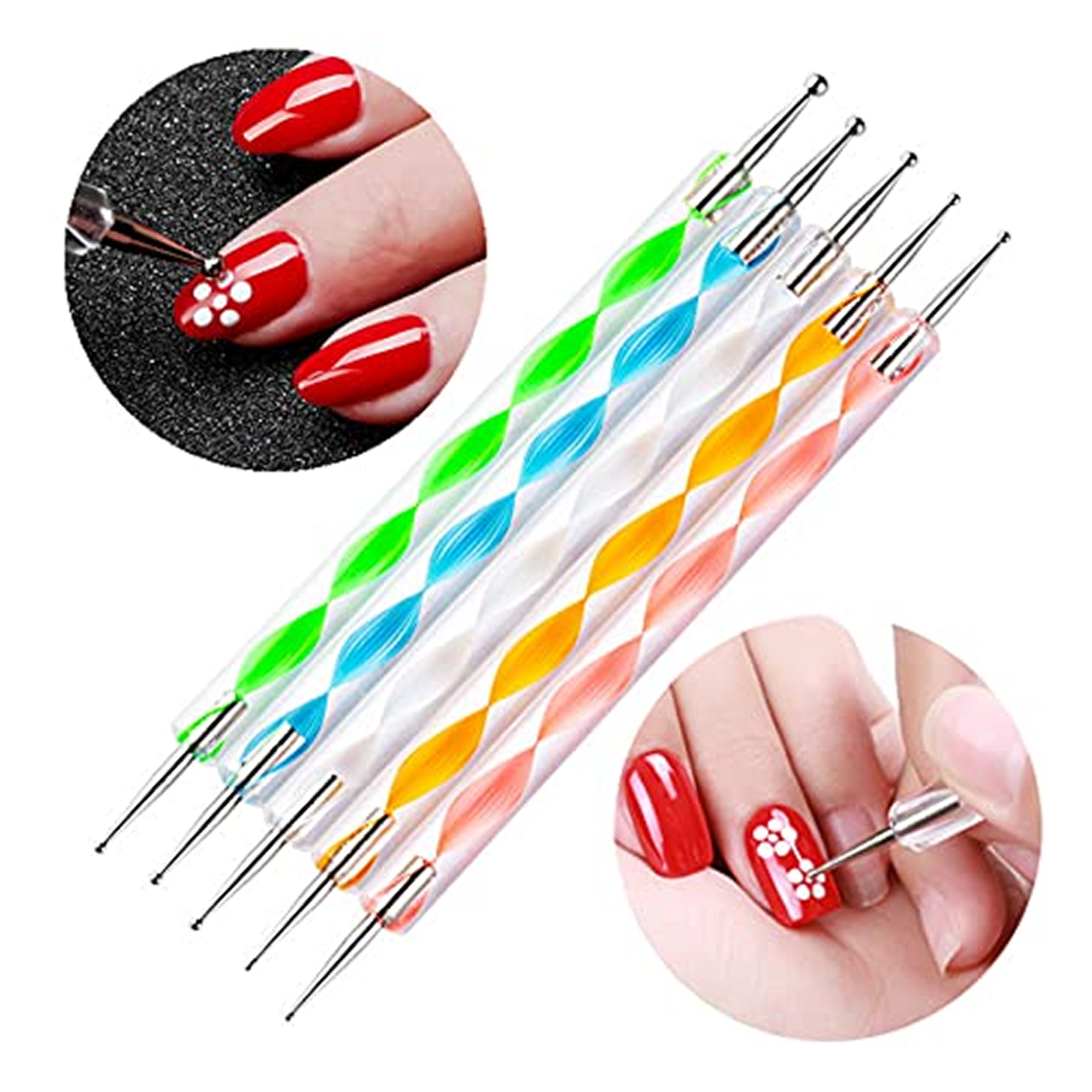 Nail Art Point Pen and Set Used by Women's for Their Fashion Purposes (Pack of 5Pcs) signaturekarts