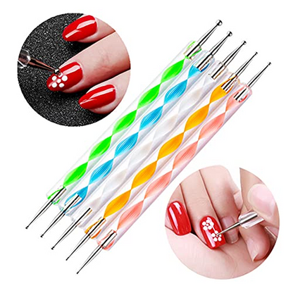 Nail Art Point Pen and Set Used by Women's for Their Fashion Purposes (Pack of 5Pcs) signaturekarts