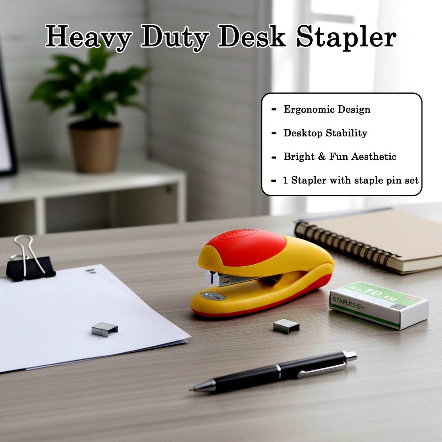 Heavy-Duty Desktop Stapler with Staple Pin Set The Morsignaturekarts