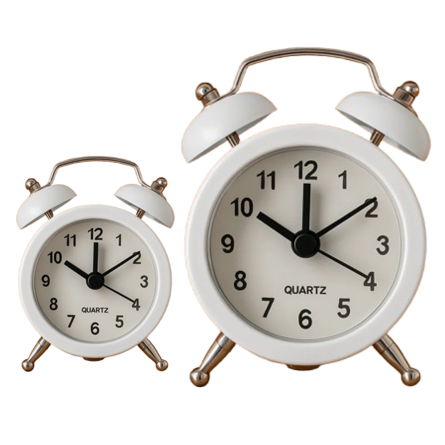 Small Twin-Bell Analog Alarm Clock - (1 Pc) signaturekarts