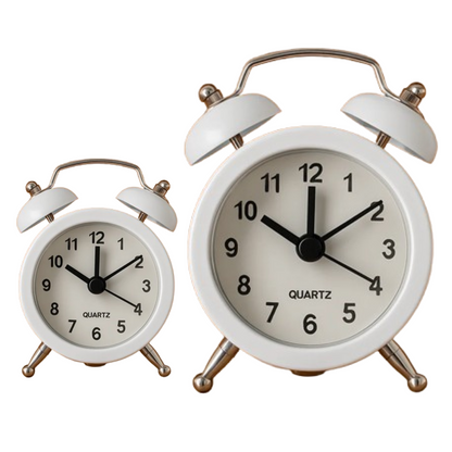 Small Twin-Bell Analog Alarm Clock - (1 Pc) signaturekarts