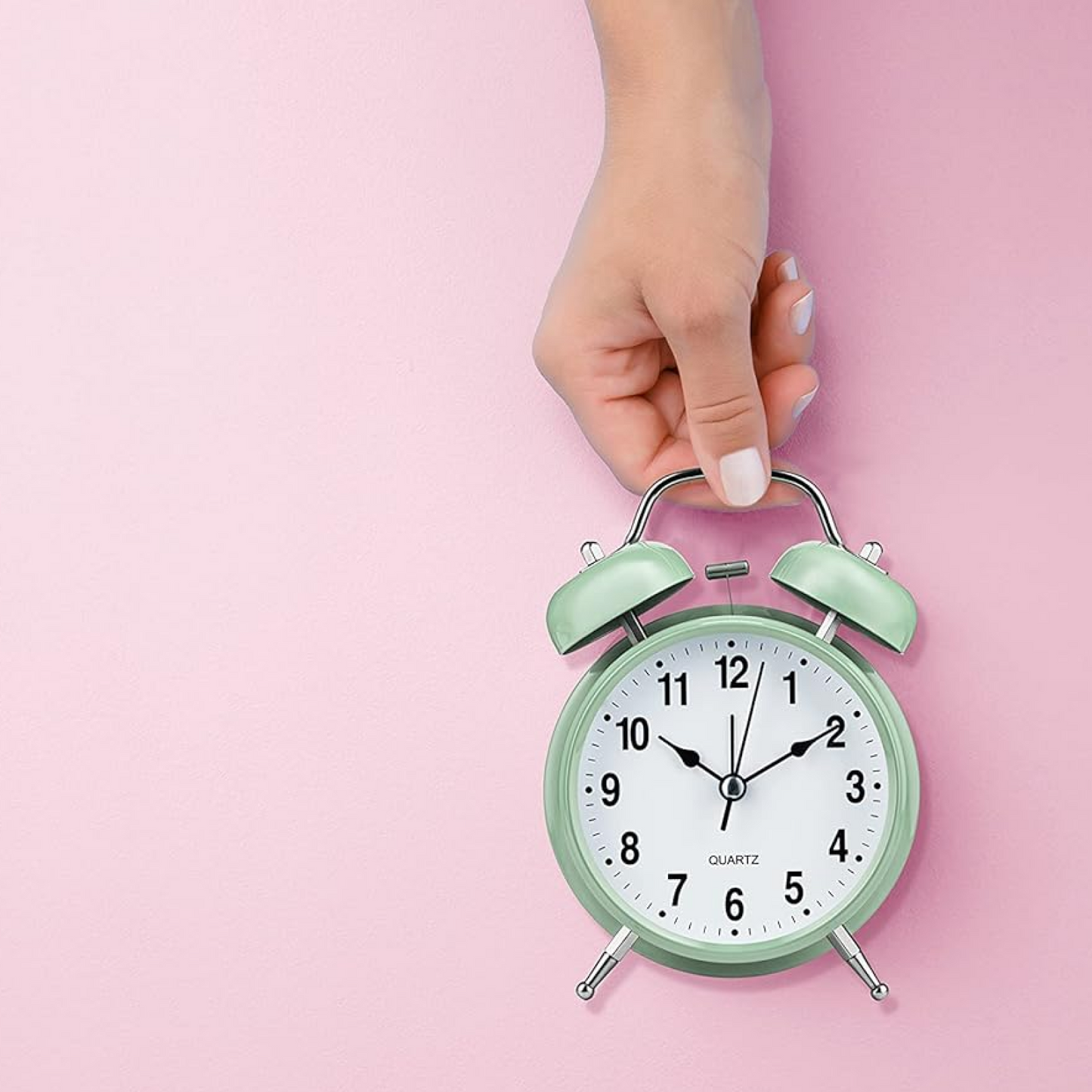Small Twin-Bell Analog Alarm Clock - (1 Pc) signaturekarts