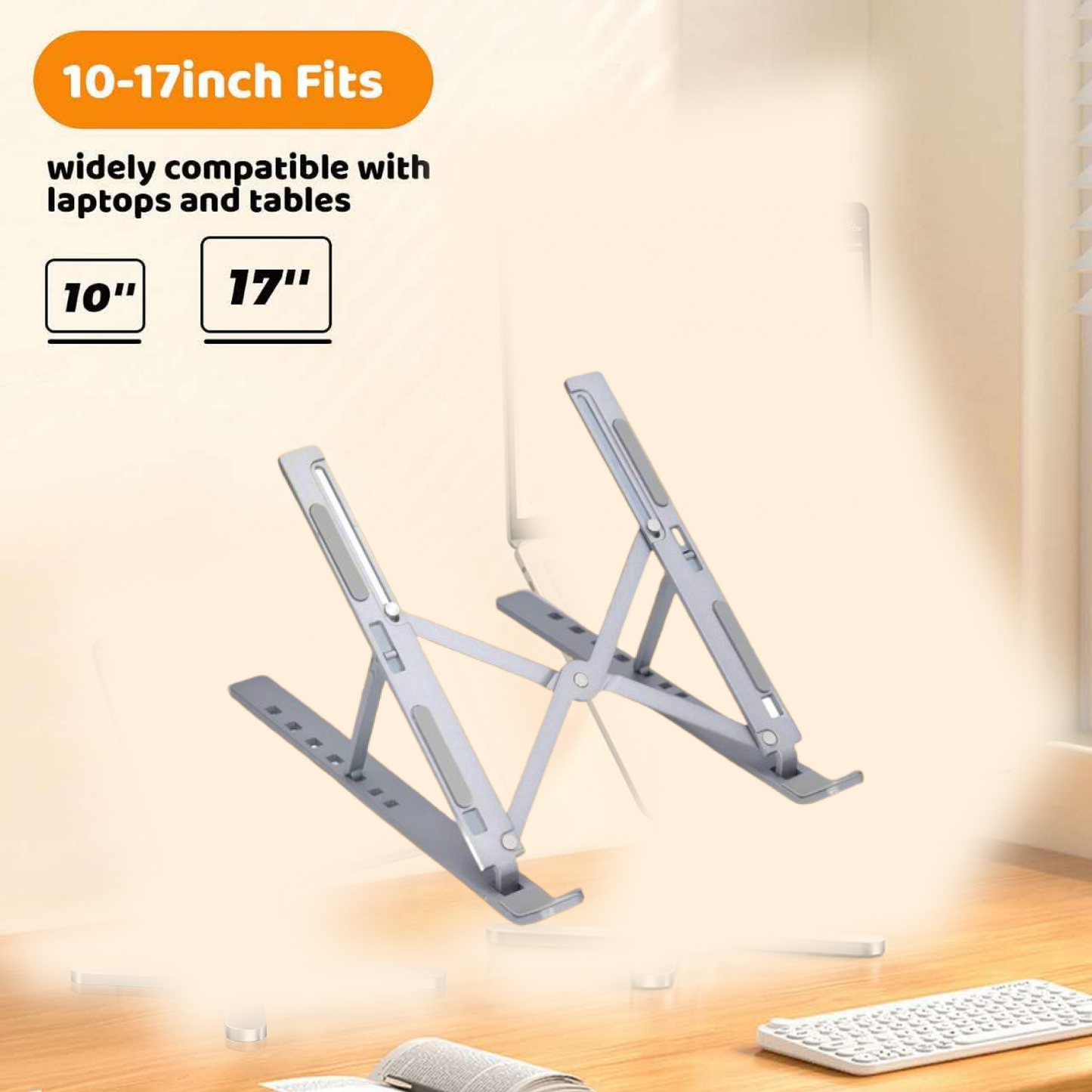 Metal Portable Laptop Stand, with 7 Adjustable Angles (1 Pc) signaturekarts
