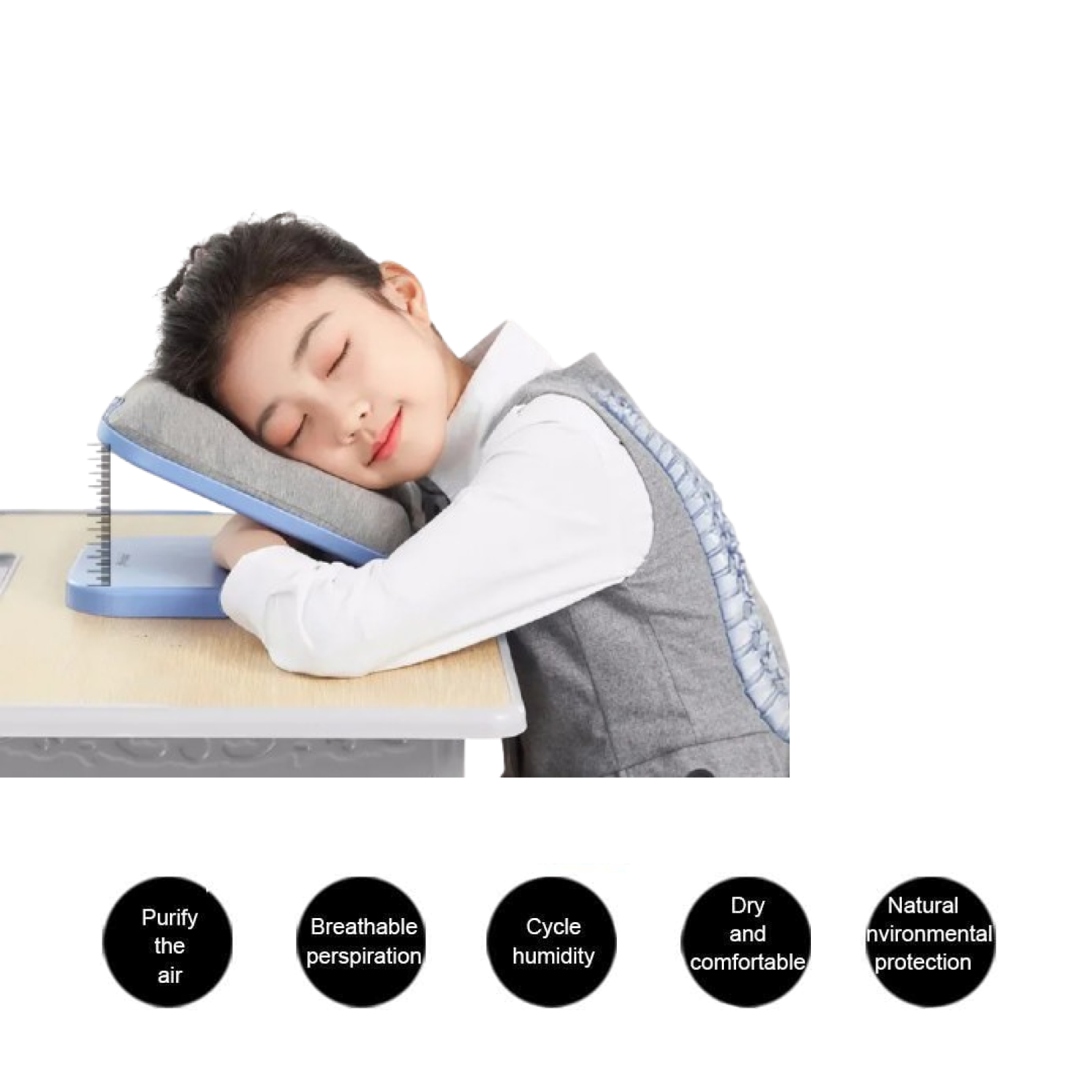 Foldable Soft Nap Doughnut Pillow – Slow-Rebound, Portable Head Cushion Kids & Office signaturekarts