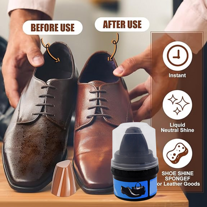 Instant Shoe Shine Sponge with Liquid Polish (1 Pc) signaturekarts