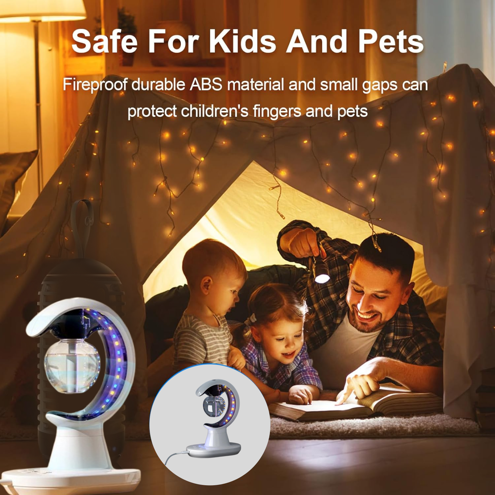 3-in-1 LED Lamp with Humidifier and Mosquito Repellent (1 Pc) signaturekarts