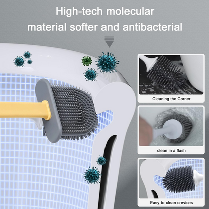 Silicone Toilet Brush with Holder (Without Box) Your Brand