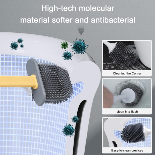 Silicone Toilet Brush with Holder (Without Box) Your Brand
