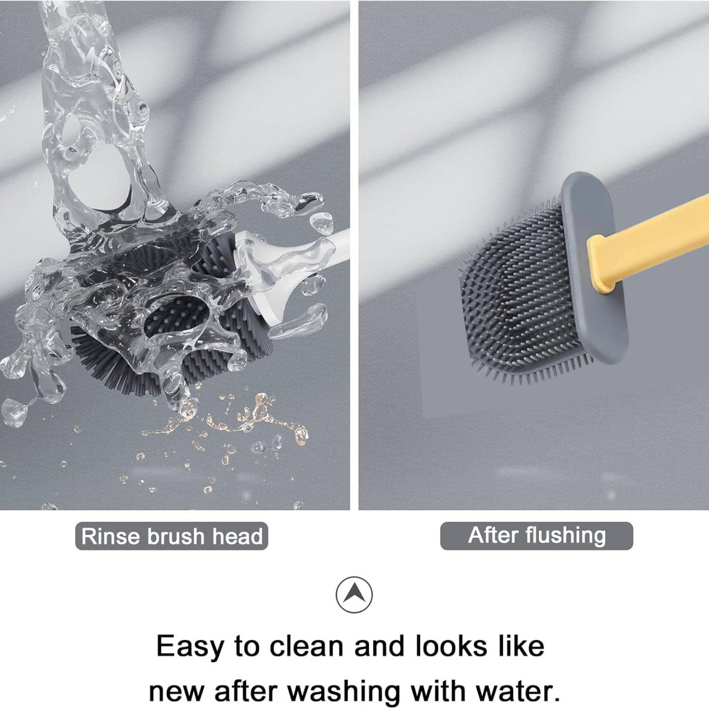 Silicone Toilet Brush with Holder (Without Box) Your Brand