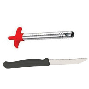 Stainless Steel Electronic Gas Lighter and Knife (2 in 1) signaturekarts