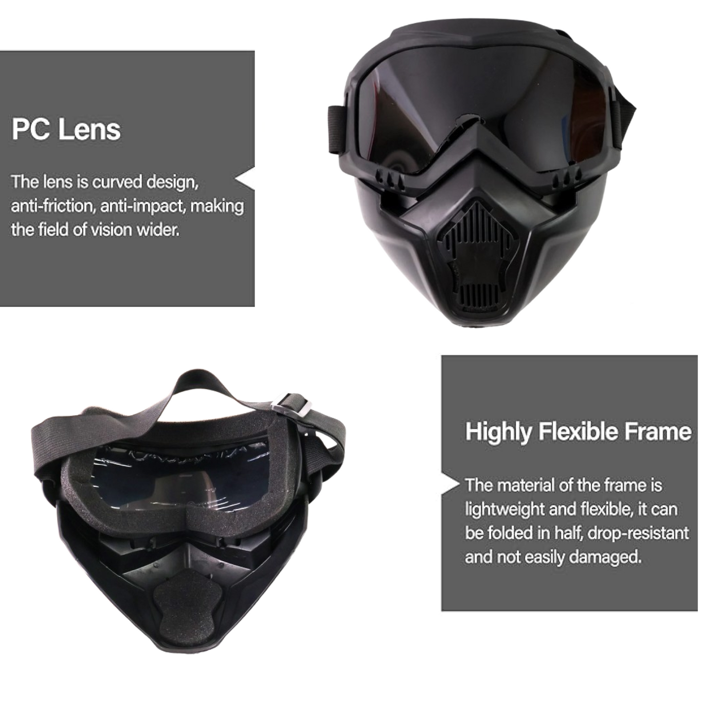 Motorcycle Goggles Off-Road Helmet Goggles Windproof Glasses Goggles Mask (1 Pc) Signaturekarts