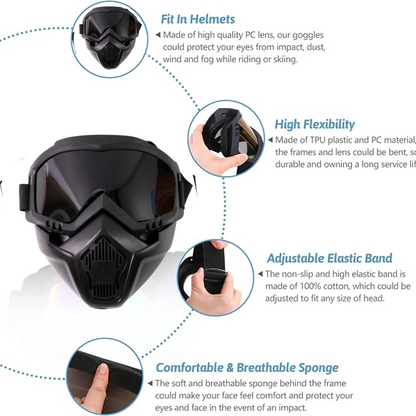 Motorcycle Goggles Off-Road Helmet Goggles Windproof Glasses Goggles Mask (1 Pc) Signaturekarts