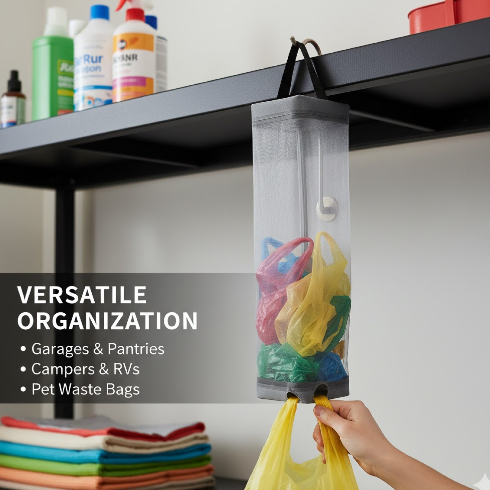 Hanging Waste Bag Holder  (1 Pc) signaturekarts