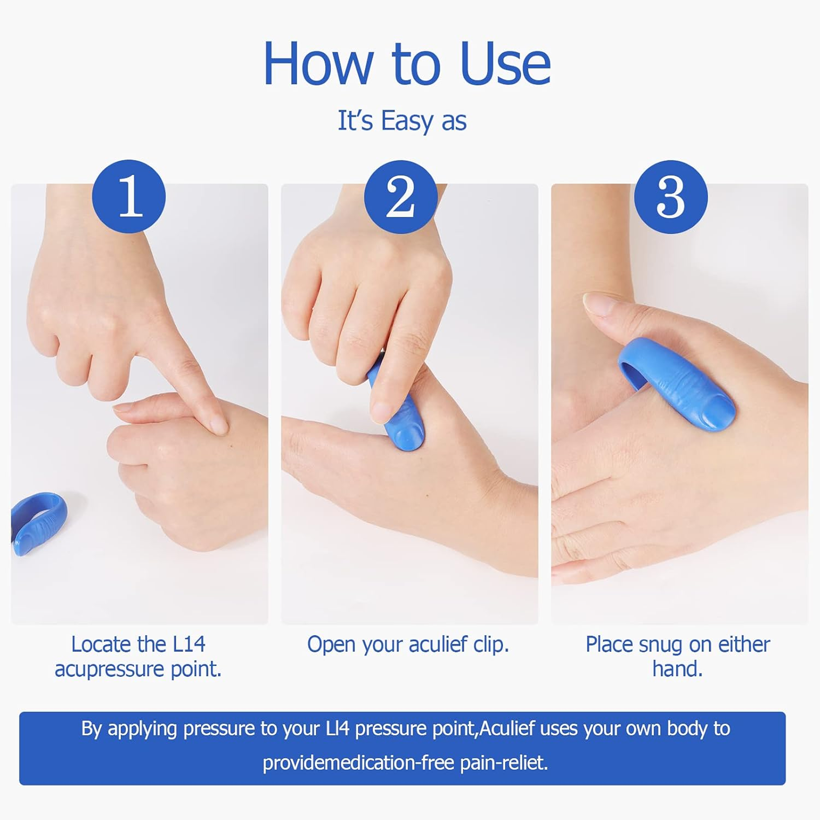 Sugar Control Acupressure Hand Pressure Point Clip Migraine Relief Clip (1 Pc) Signaturekarts