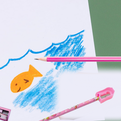 Kids' Stationery Kit: Wooden Pencils, Sharpener, Eraser, Diary (8 Pc Set) signaturekarts