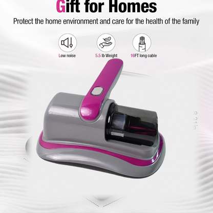 Powerful Suction Portable Handheld Vacuum Cleaner - Low Noise Vacuum Cleaner for Bed - Cordless Vacuum Cleaner for Car Seat Crevices Pillows, Mattresses, Sofas Wireless Anti Dust and Mite Cleaner signaturekarts