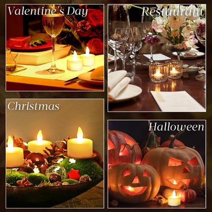 Set of 12 Flameless Floating Candles Battery Operated Tea Lights Tealight Candle signaturekarts