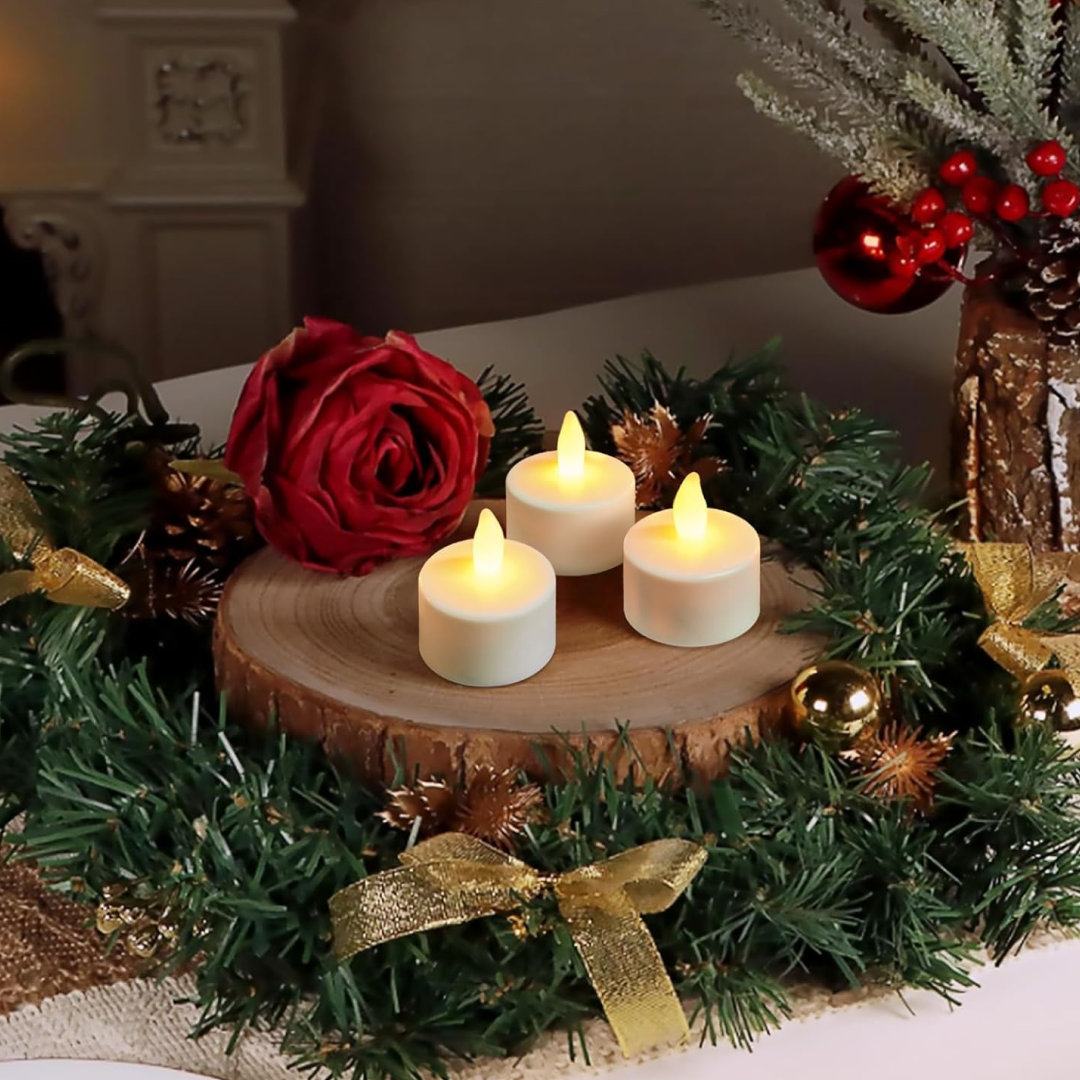 Set of 12 Flameless Floating Candles Battery Operated Tea Lights Tealight Candle signaturekarts