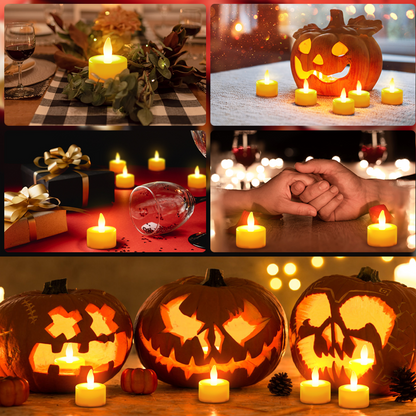 Set of 12 Flameless Floating Candles Battery Operated Tea Lights Tealight Candle signaturekarts