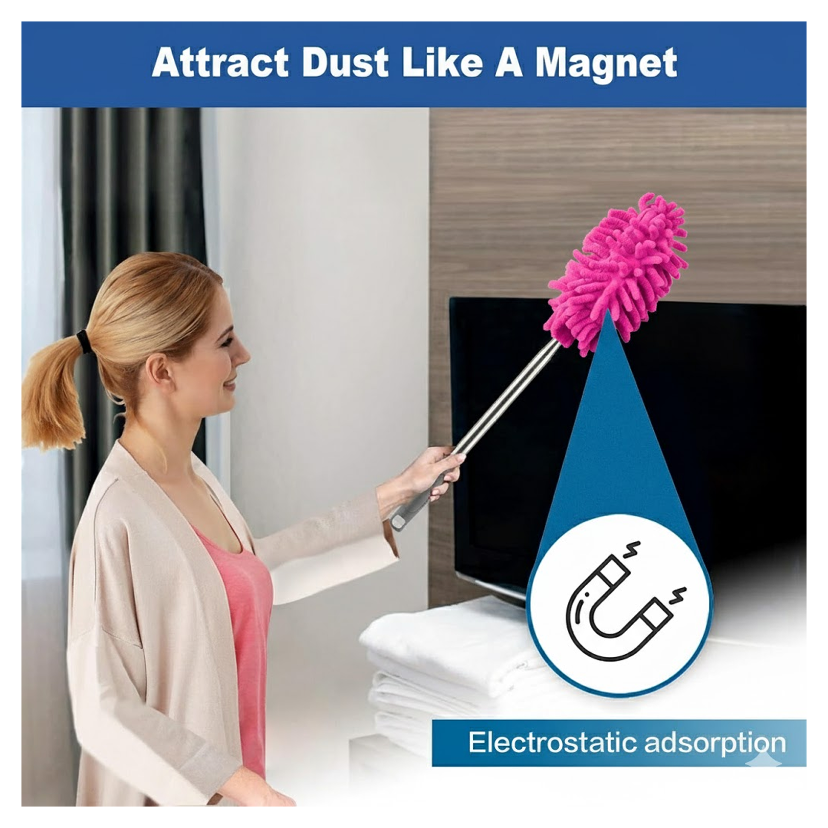Multipurpose Microfiber Fan Cleaning Duster for Quick and Easy Cleaning Your Brand