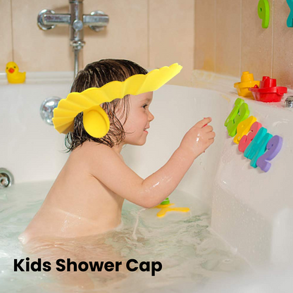 Soft Adjustable Baby Shower Cap – Splash-Proof Eye & Ear Protection for Bath Time signaturekarts
