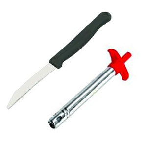 Stainless Steel Electronic Gas Lighter and Knife (2 in 1) signaturekarts
