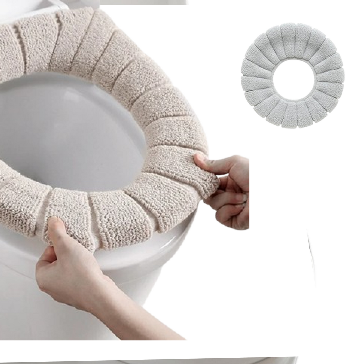 Winter Comfortable Soft Toilet Seat Mat Cover Cushion Plush signaturekarts