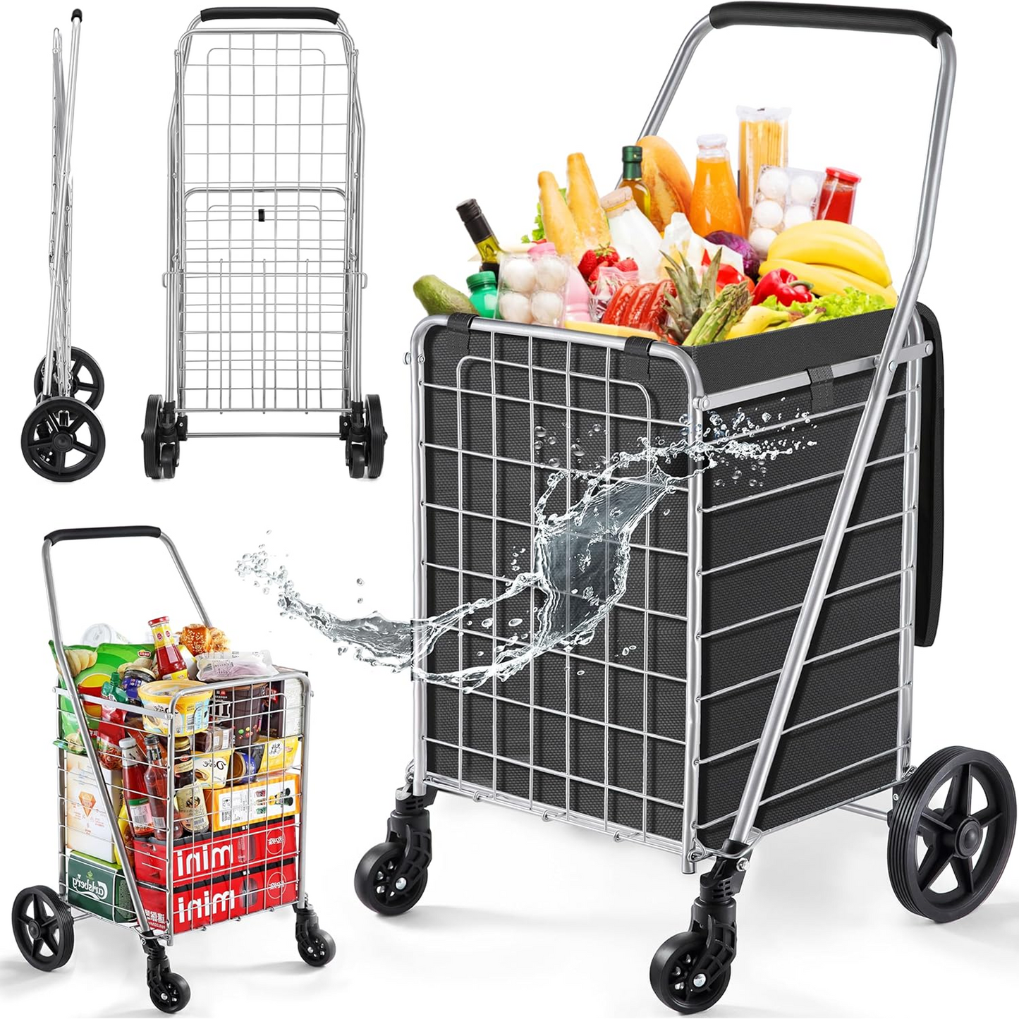 Foldable Shopping Trolley with Wheels ( MOQ :- 2 Pc) Signature kart