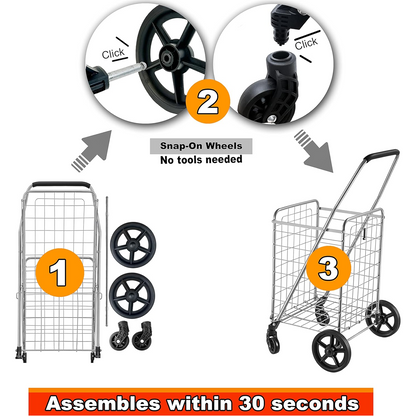 Foldable Shopping Trolley with Wheels ( MOQ :- 2 Pc) Signature kart