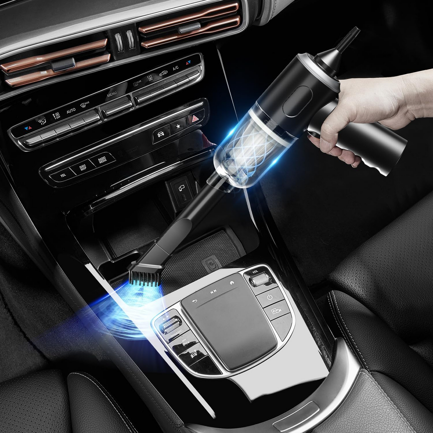 3 in 1 Mini Car Vacuum – Wireless, Rechargeable, Blower & Dust Cleaner for Car & Home signaturekarts