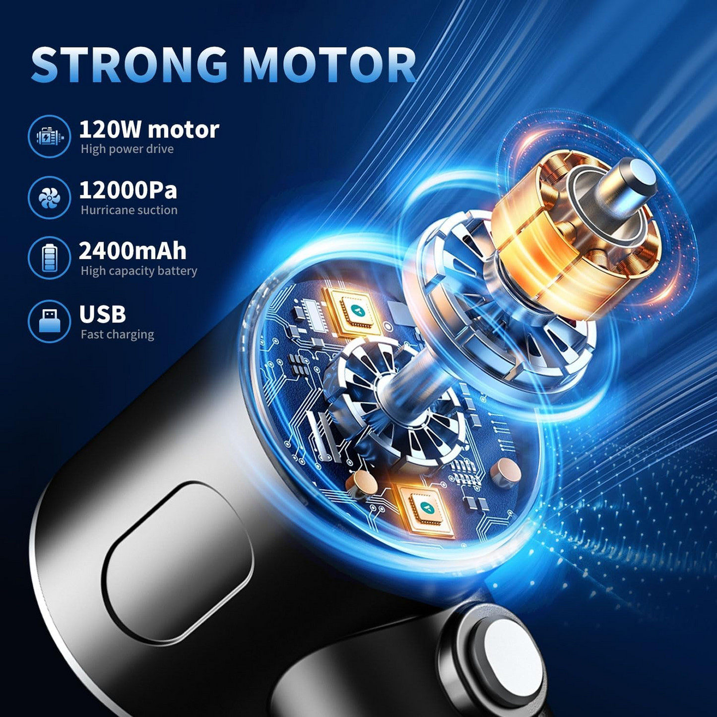 3 in 1 Mini Car Vacuum – Wireless, Rechargeable, Blower & Dust Cleaner for Car & Home signaturekarts