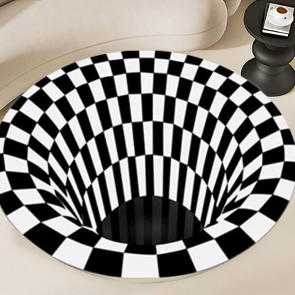 3D Space Round Carpet, Floor Mat Non-Woven Doormat (1 Pc / 78 Cm) signaturekarts