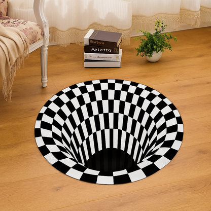 3D Space Round Carpet, Floor Mat Non-Woven Doormat (1 Pc / 78 Cm) signaturekarts