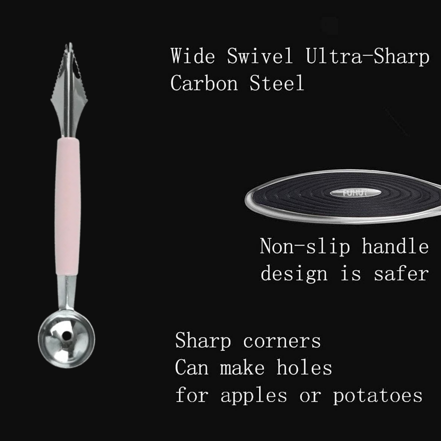 Multifunctional Fruit scooper & peeler  Garnish Kit Your Brand